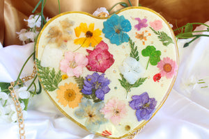 Floral Heart-Shaped Purse