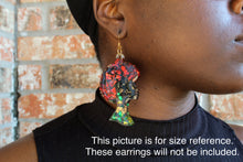 Load image into Gallery viewer, Blue Afro Queens earrings