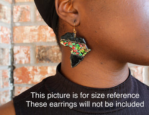 Red flower Africa earrings