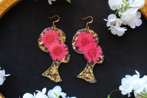 Red Afro Queens earrings