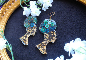Serenity Afro puff earrings