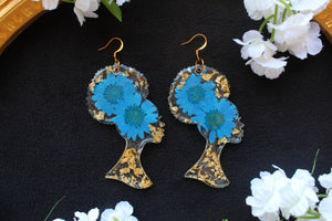 Blue Afro Queens earrings