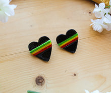 Load image into Gallery viewer, Cultural Harmony - Heart studs