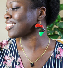 Load image into Gallery viewer, Pan African Africa earrings / African jewelry