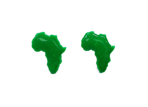 Africa stud earrings- Green