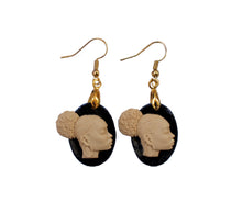 Load image into Gallery viewer, Black Afrocentric African Woman earrings / African jewelry