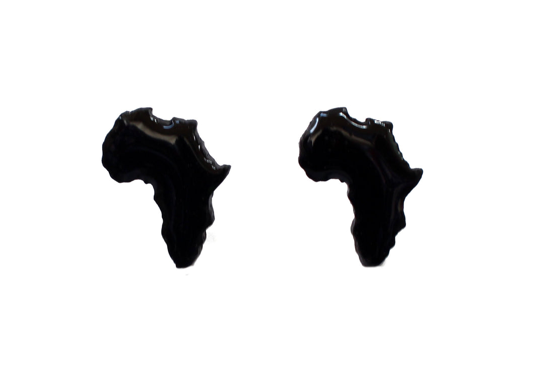 Black Africa stud earrings / African Jewelry