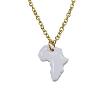 Load image into Gallery viewer, White Africa Charm necklace / African jewelry
