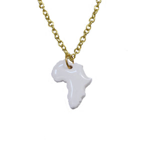 White Africa Charm necklace / African jewelry
