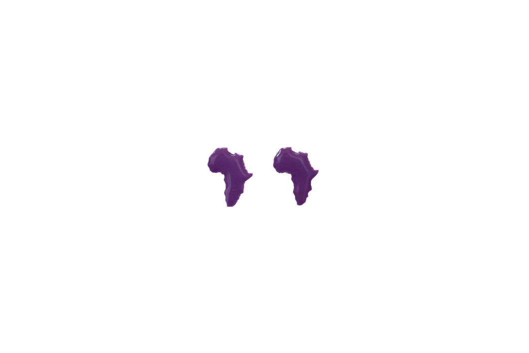 Purple Africa stud earrings / African Jewelry