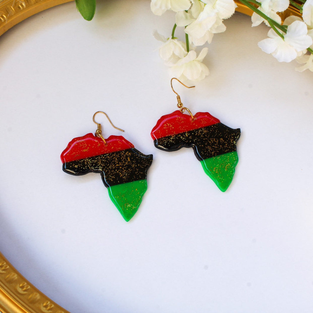 Pan African Africa earrings / African jewelry