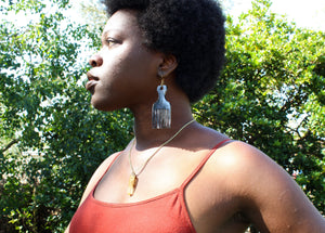 Afro pick earrings - Natural hair jewelry